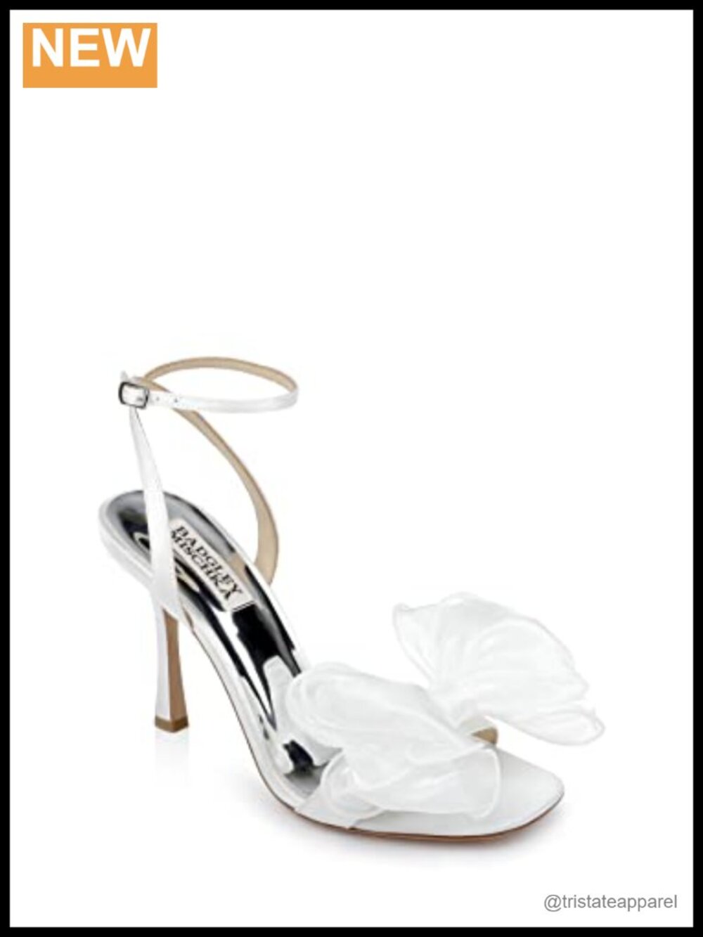 Badgley Mischka Stiletto Heel Sandal with Bow and Ankle Strap - Women's Formal